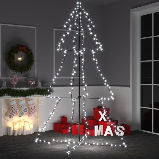 Arbre de noël cône 240 led d'intérieur/d'extérieur 118x180 cm