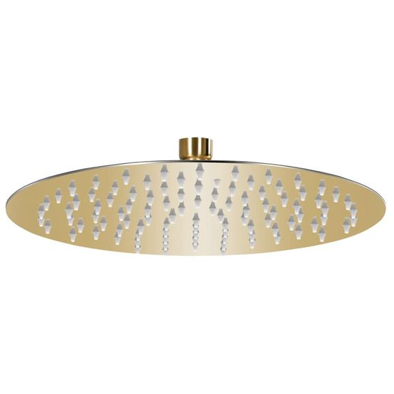 Pomme de douche pluie acier inoxydable 25 cm ronde doré
