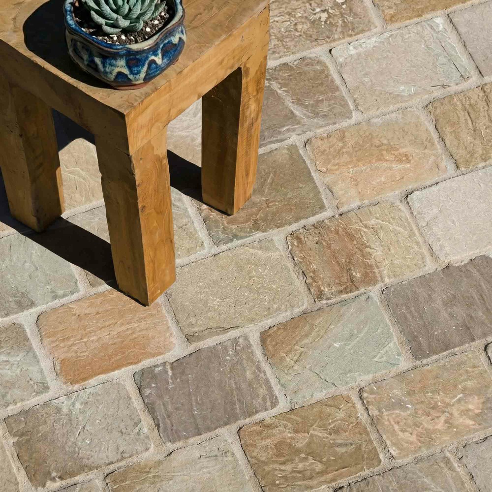 Pavé grès kandla beige 20x14x2,5 cm (vendu au m² - 30 pavés/m²) - ro'ma nature