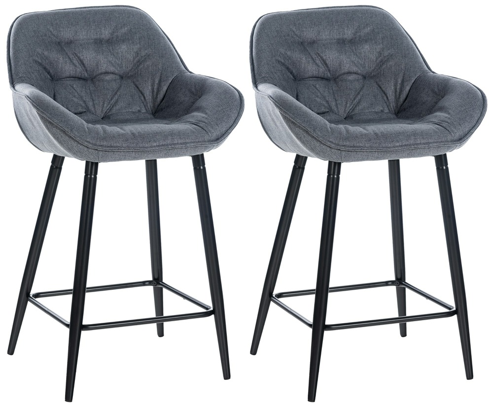 Lot de 2 tabourets de bar gibson tissu