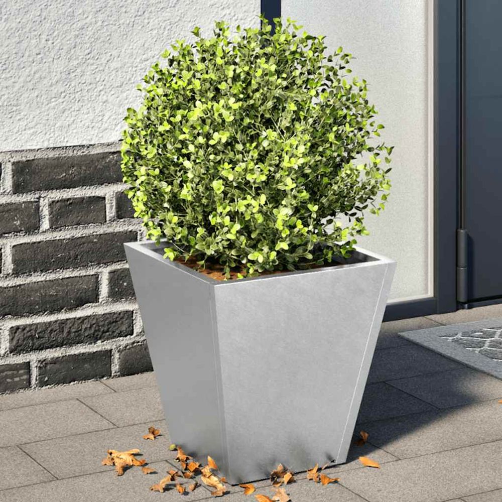 Lot de 2 jardinières carrées acier galvanisé 30cm