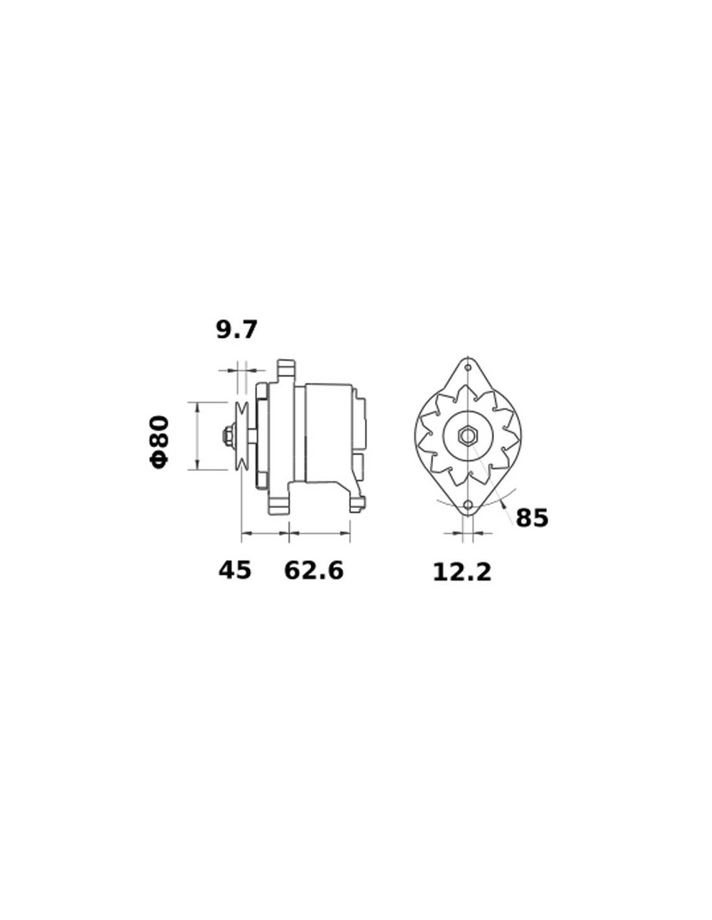 Alternateur ia0555 fat agri laverda 28v 55a -