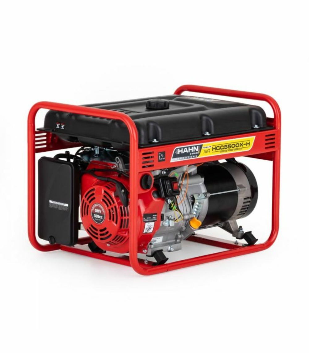 Groupe électrogène à essence 5 kw avr, usage professionnel et domestique - hahn sohn hgg 5500 x-h