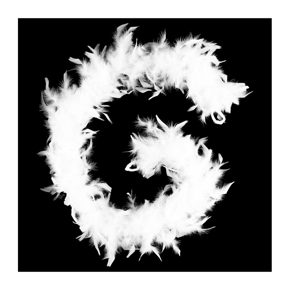 Guirlande de noël large 9 cm boa plumes longueur 1.8 mètres