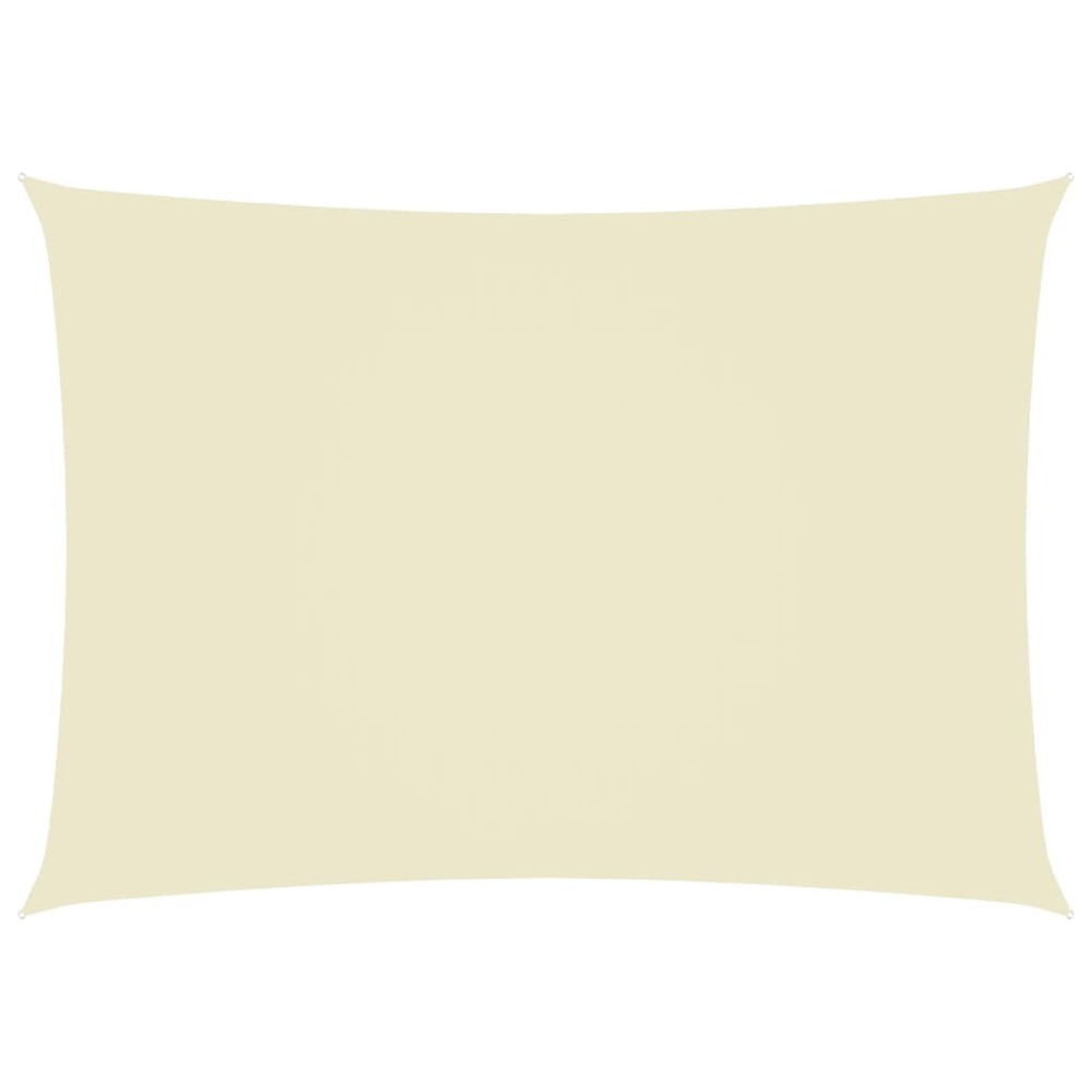 Voile toile d'ombrage parasol tissu oxford rectangulaire 5 x 7 m crème