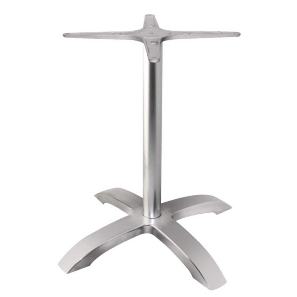 Pied de table base 4 branches aluminium brossé - bolero