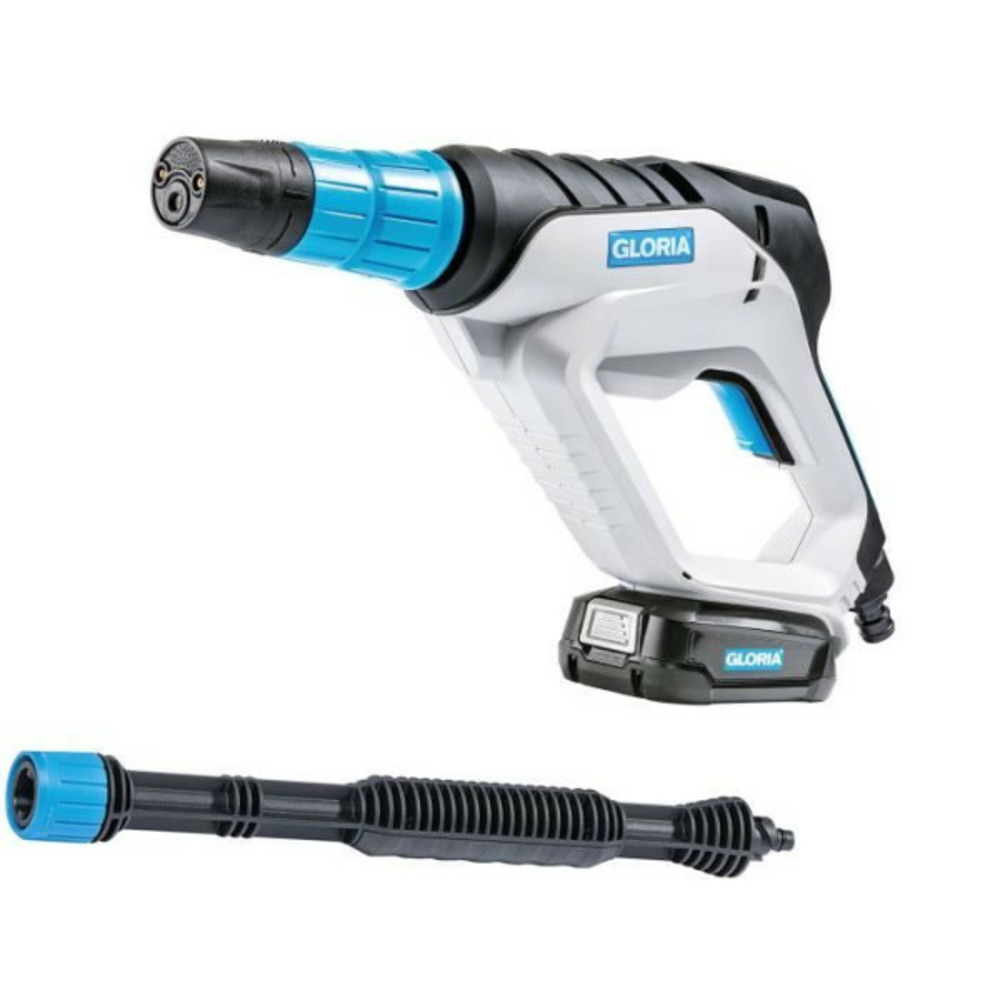 Nettoyeur basse pression sans fil gloria multijet 18v - batterie 2,5 ah et chargeur inclus