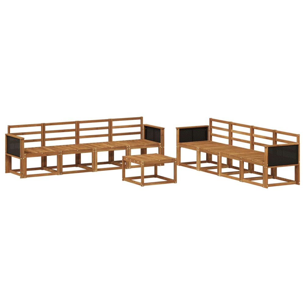 Ensemble de canapés d'extérieur 7 pcs naturel