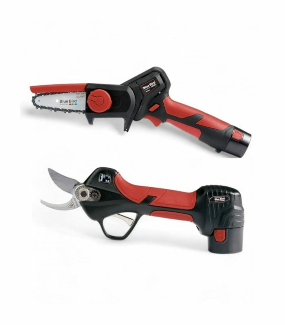 Pack sécateur 25 mm ps 23-25 et scie 100 mm cs 22-04 3 batteries - bluebird