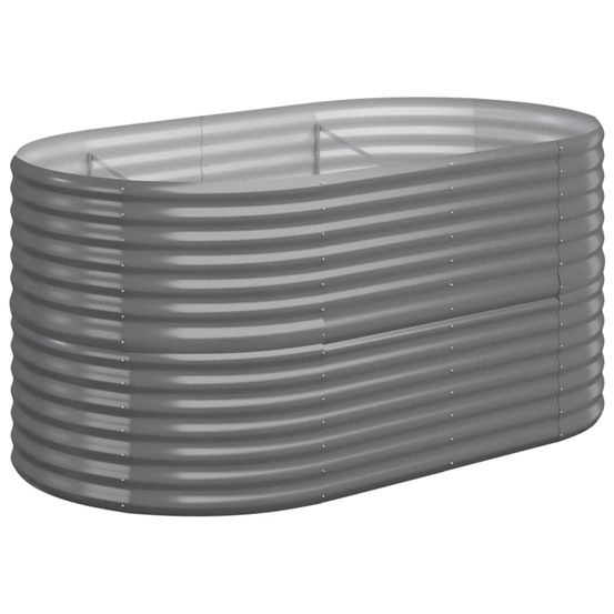 Lit surélevé de jardin acier galvanisé 152x80x68 cm gris