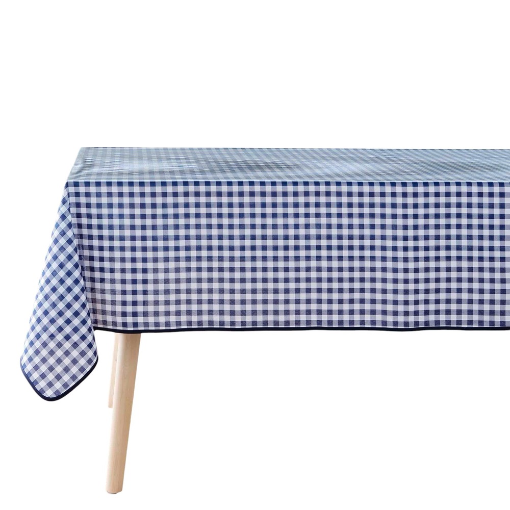 Nappe rectangle 150 x 240 cm vichy bleu