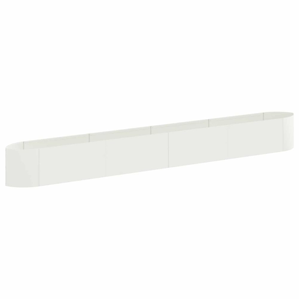 Jardin surélevé blanc 380 x 40 x 40 cm acier