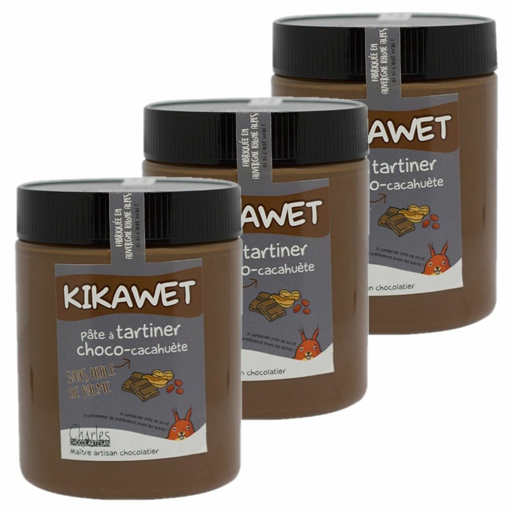 Pâte à tartiner chocolat cacahuète kikawet - charles chocolartisan