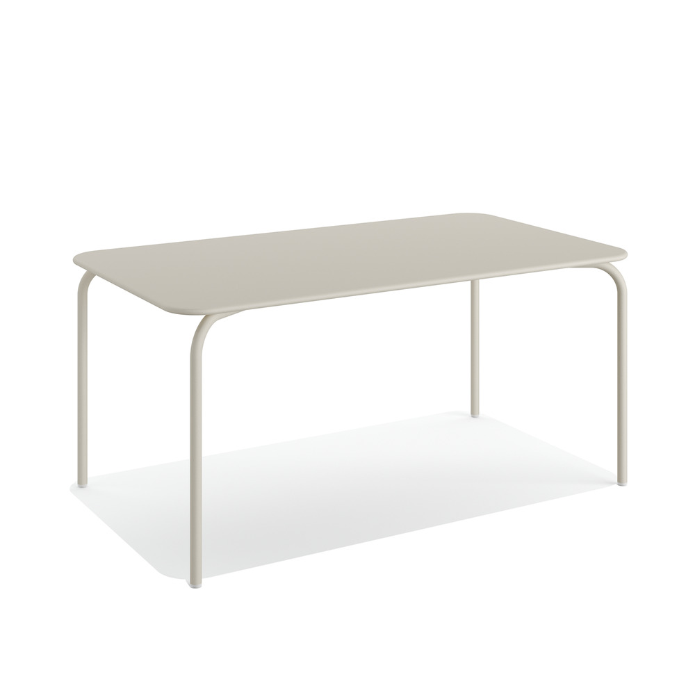 Table de jardin rectangulaire en métal shine - veba