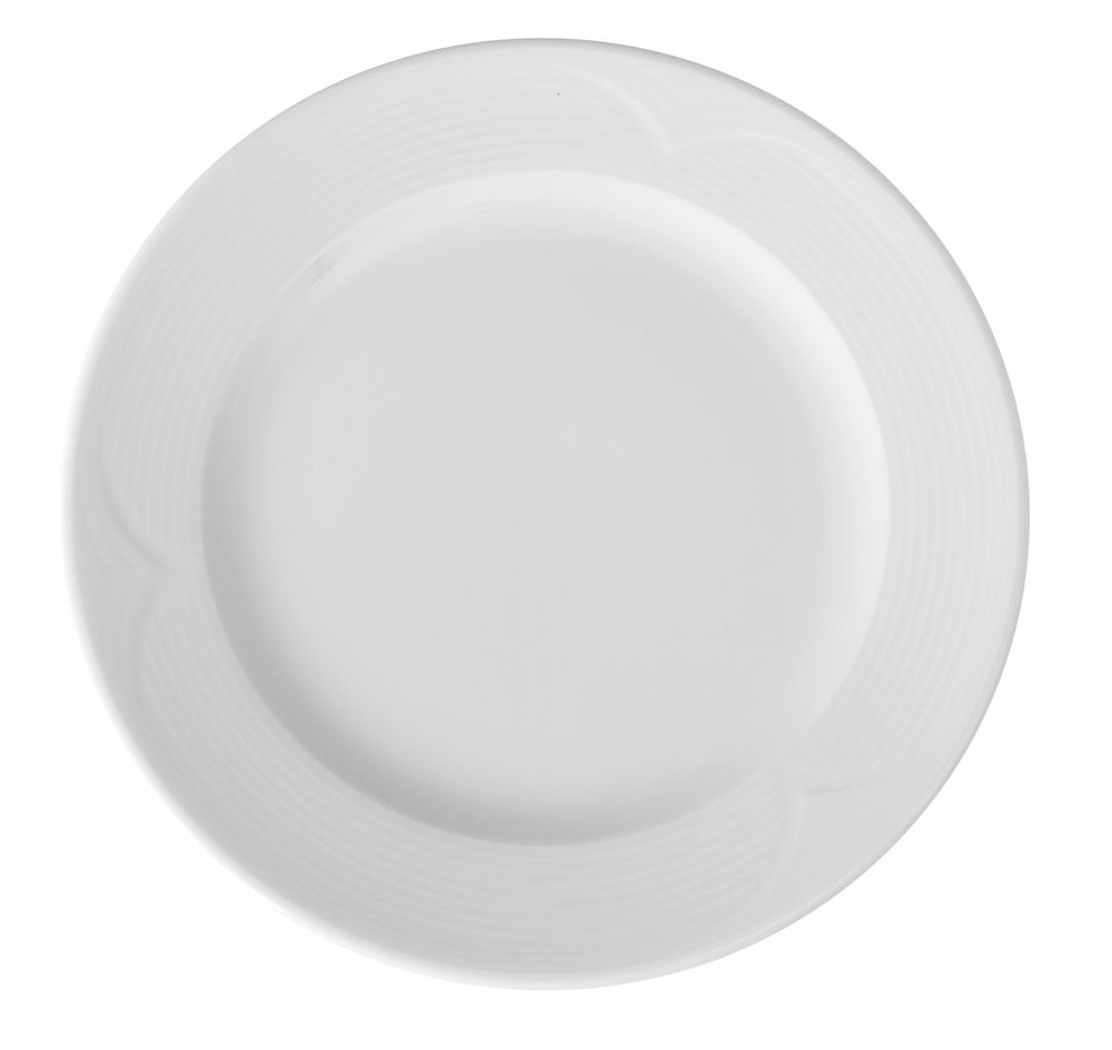 Assiette plate porcelaine blanche simple ø 260 mm - lot de 12 - hendi