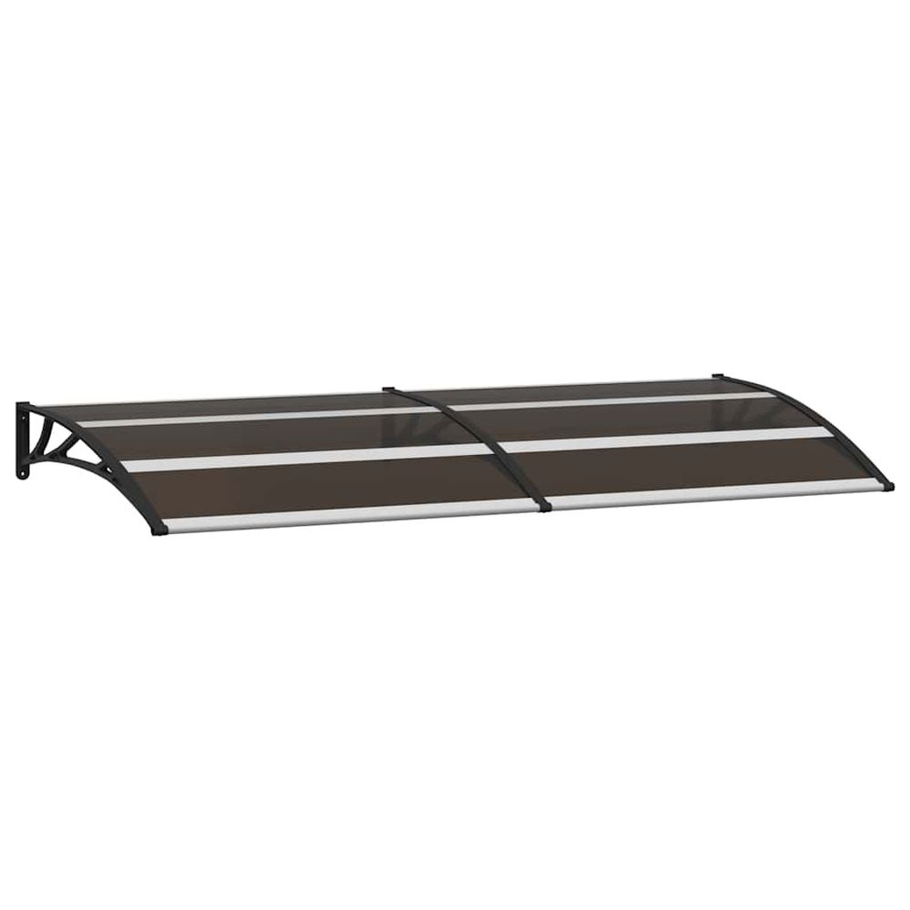 Auvent de porte noir 200x75 cm pc