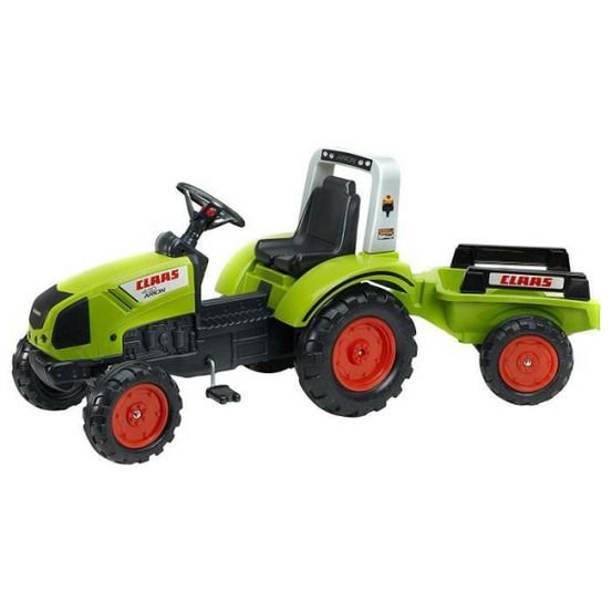 Tracteur a pédales - - claas - remorque - des 3 ans - 100% fabriqué en france - 60% de plastique recyclé