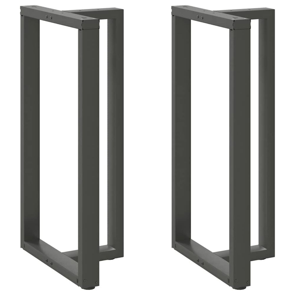 Pieds de table de bar en t, 2 pièces, anthracite, 60 x 35 x (110-111) cm, acier