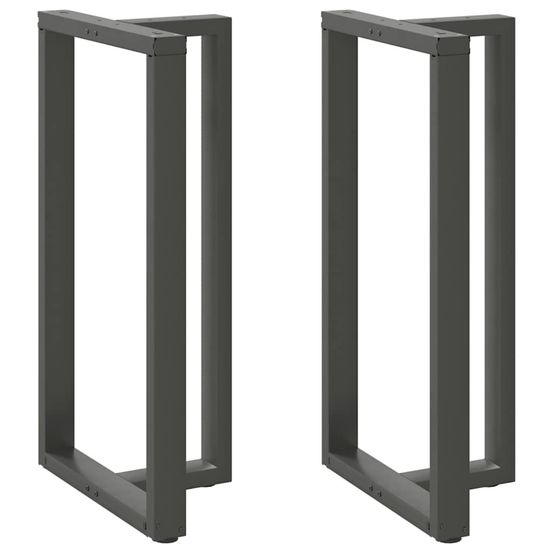 Pieds de table de bar en t, 2 pièces, anthracite, 60 x 35 x (110-111) cm, acier