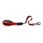 Ferplast ergocomfort laisse courte en nylon pour chien, poignée ergonomique, rembourrage doux, longueur 55 cm x 2,5 cm, rouge