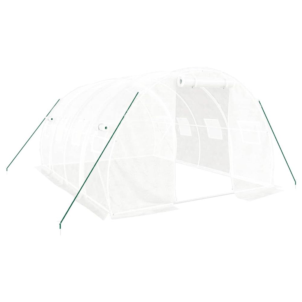 Serre avec cadre en acier blanc 12 m² 4x3x2 m