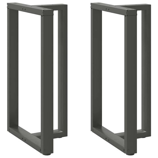 Pieds de table de bar en t, 2 pièces, anthracite, 60 x 35 x (100-101) cm, acier