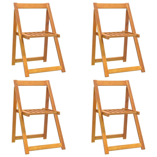 Chaises pliables de jardin lot de 4 bois d'acacia massif