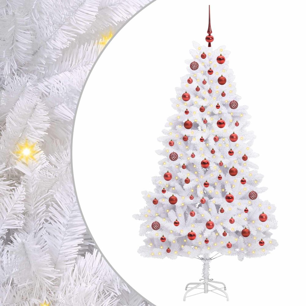 Sapin de noël artificiel à branches articulées blanc 180 cm