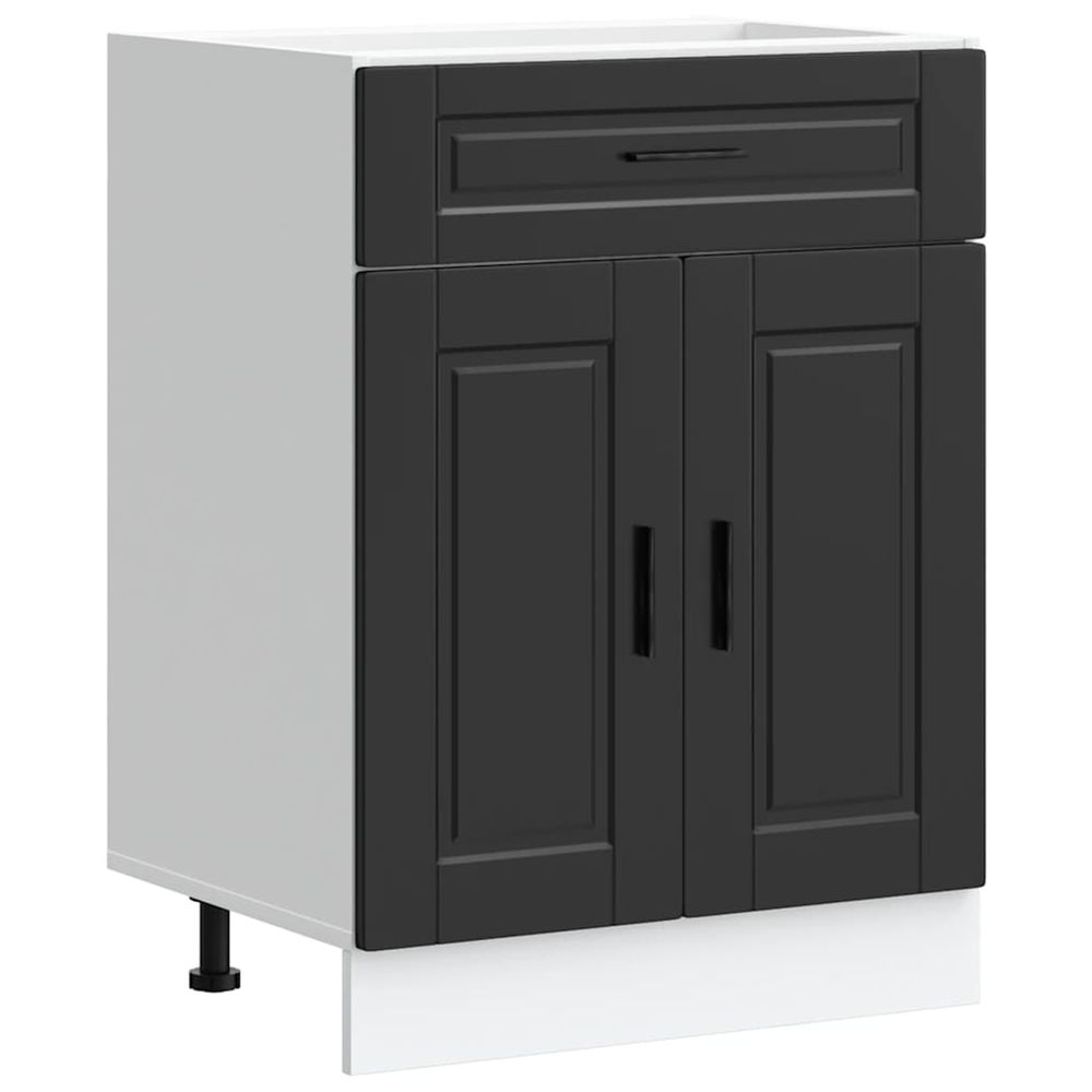 Armoire de cuisine porto noir bois d'ingénierie