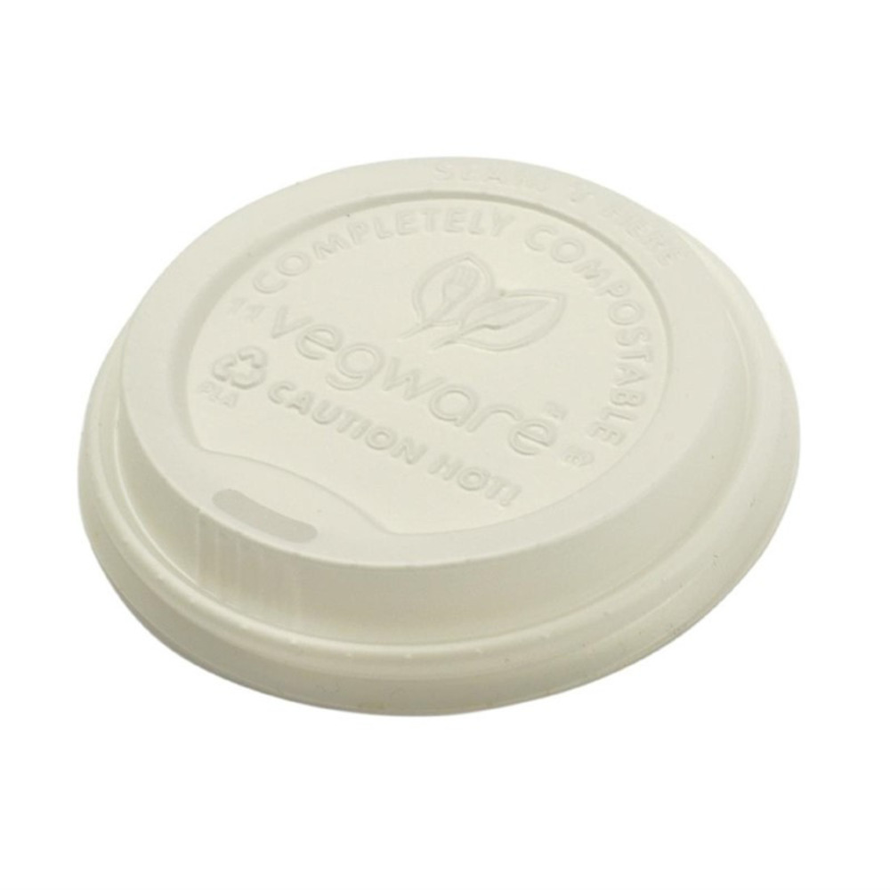 Couvercle compostable pour gobelets 34 cl et 45,5 cl lot de 1000 - vegware