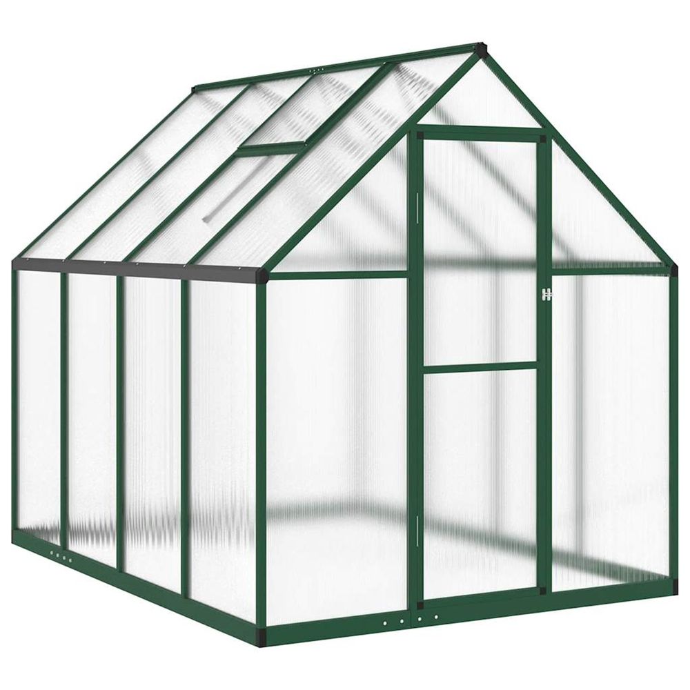 Serre avec cadre de base vert 224x169x195 cm aluminium