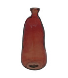 Vase bouteille en verre recyclé rouge ambre h 51 cm