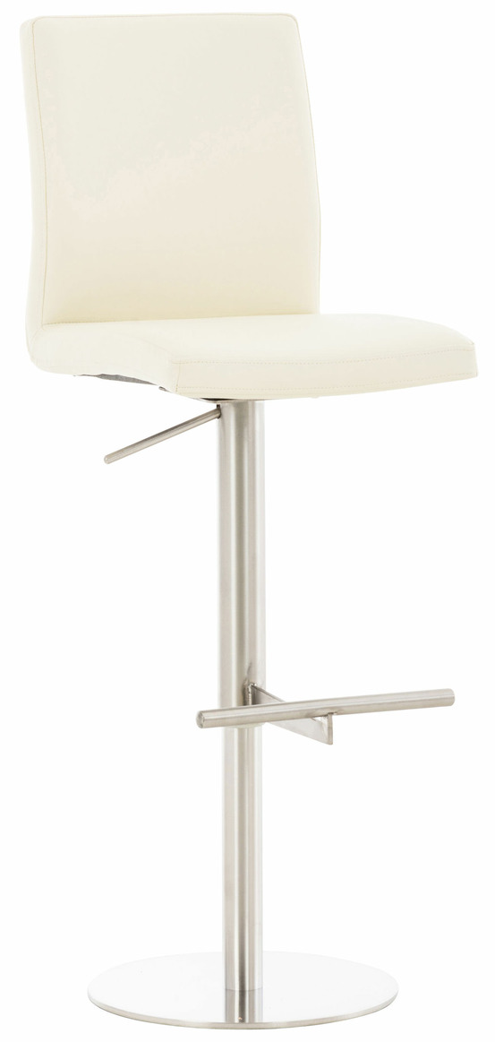 Tabouret de bar cadiz simili cuir acier inoxydable