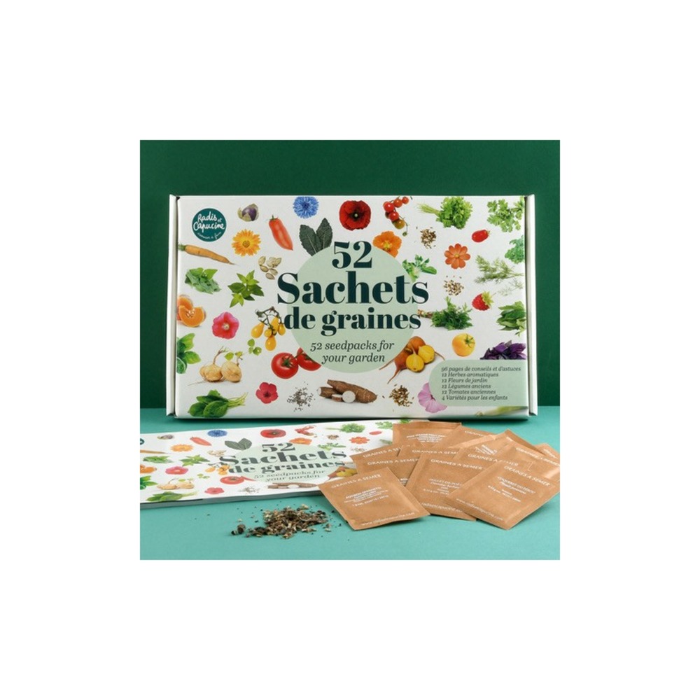 Graines potager - coffret 52 sachets de graines