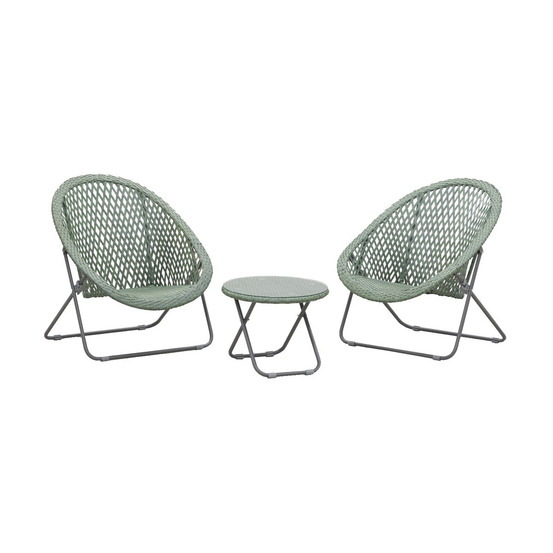 Salon de jardin en polyrésine et métal kent