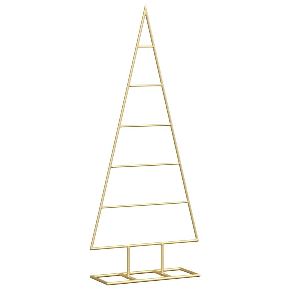 Arbre de noël en métal doré 90 cm acier peint par poudre