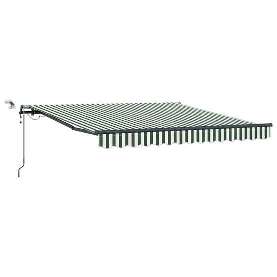 Tissu de auvent avec vert et blanc 350 x 250 cm polyester