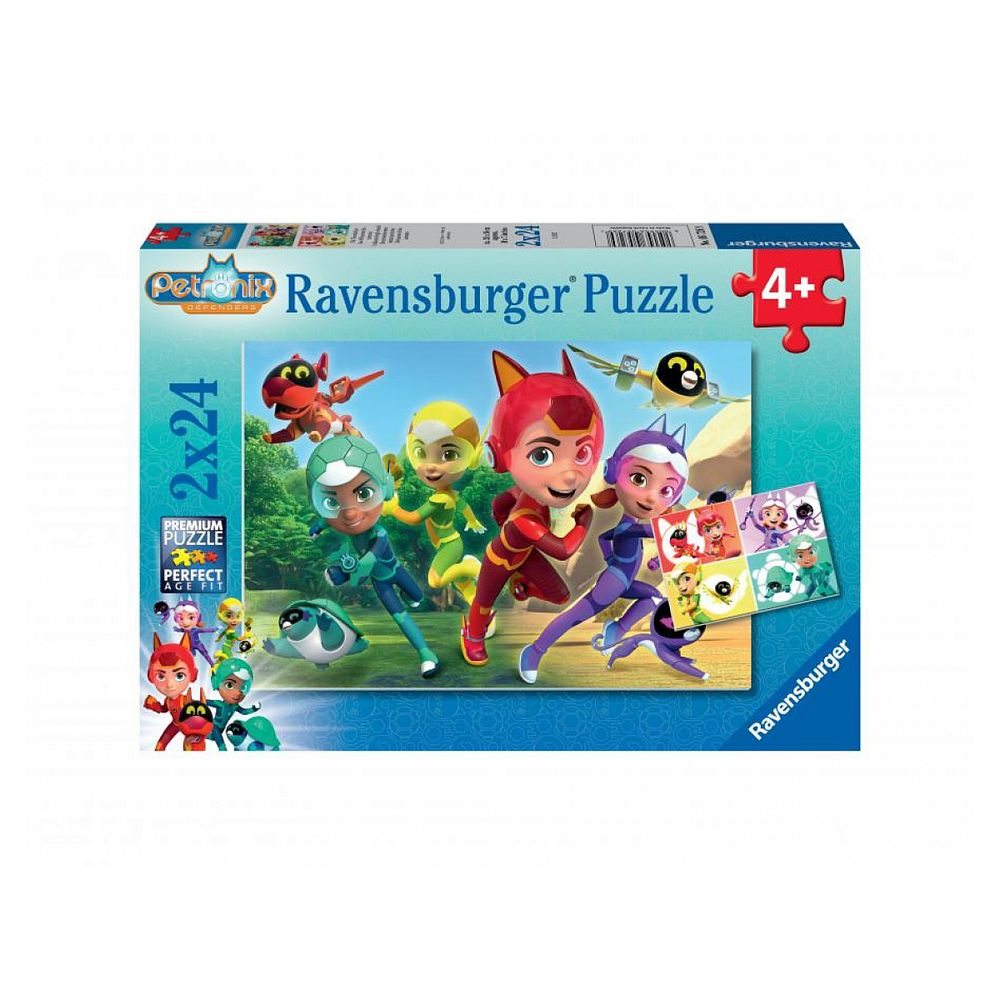 Puzzles 2x24 p - les défenseurs des animaux / petronix defenders