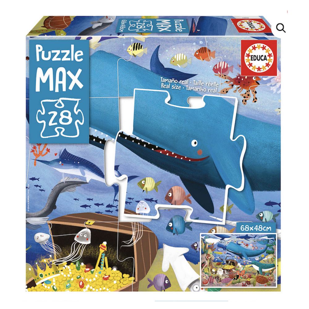 28 animaux sous la mer puzzle max