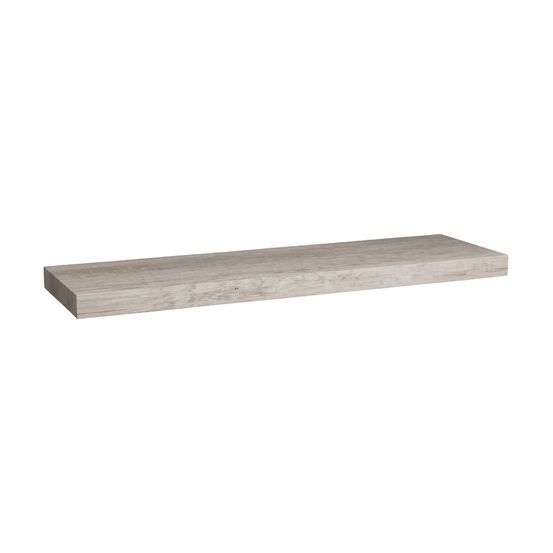 Étagère murale flottante coloris chêne gris l 80 cm fixations invisibles