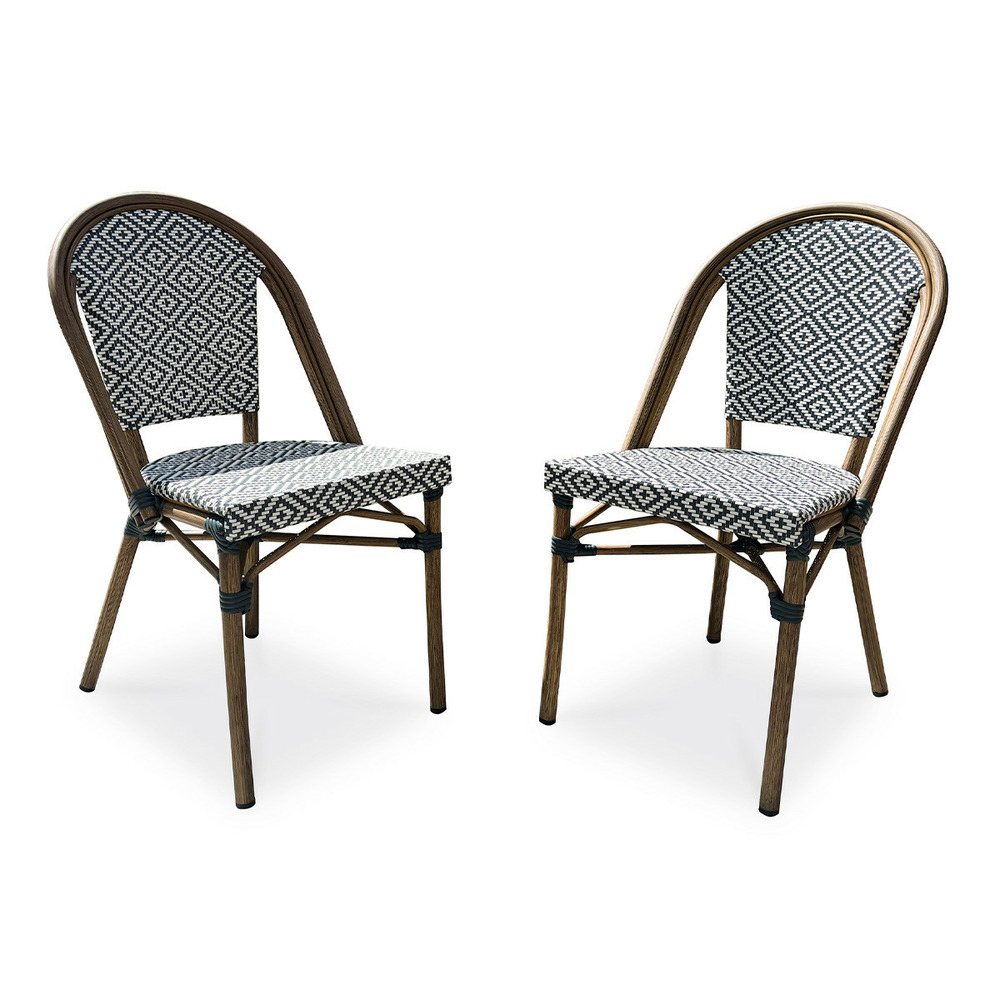 Lot de 2 chaises de jardin empilable 