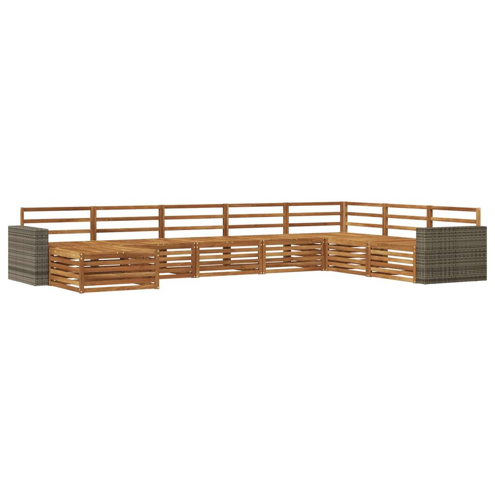 Ensemble de canapés d'extérieur 8 pc naturel
