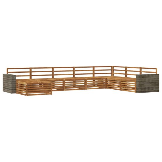 Ensemble de canapés d'extérieur 8 pc naturel
