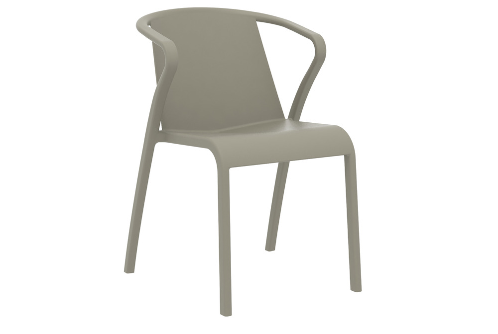 Fauteuil de jardin fado en polypropylène taupe