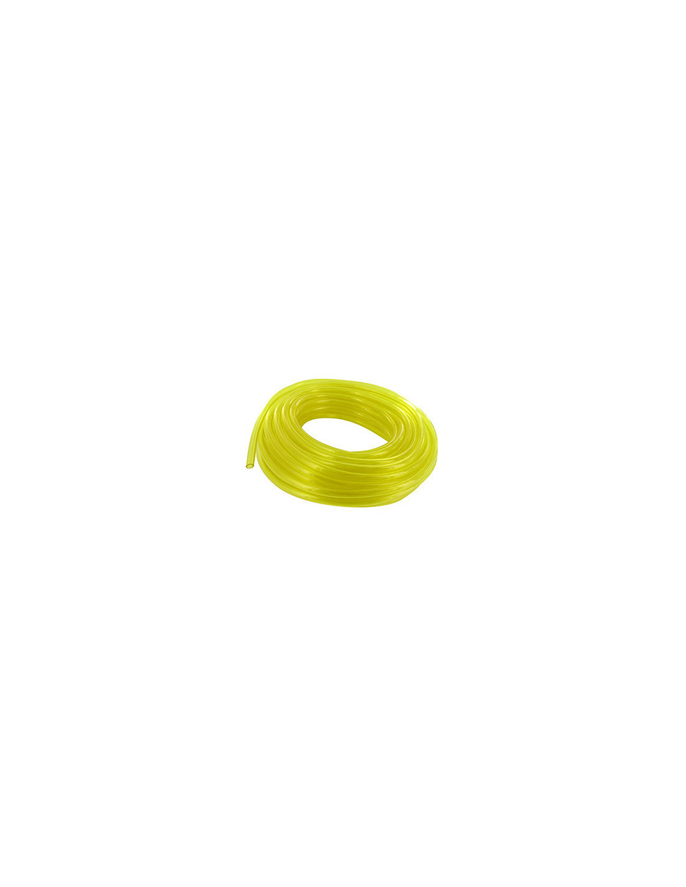 Durite jaune translucide ''spéciale carburant''. L: 15m ø int:.: 6.5mm ø: ext.: 9.5mm.