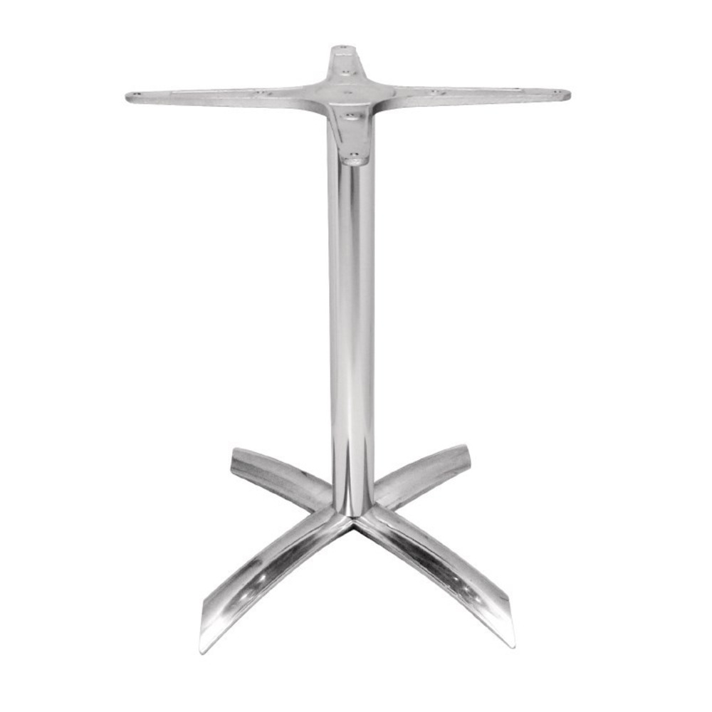 Pied de table à plateau carré de 600 mm basculant aluminium - bolero
