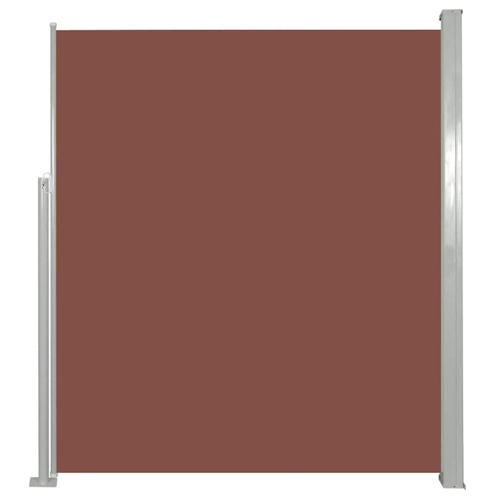 Auvent latéral rétractable de patio 120x500 cm marron