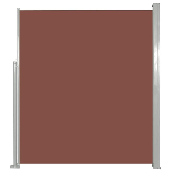 Auvent latéral rétractable de patio 120x500 cm marron