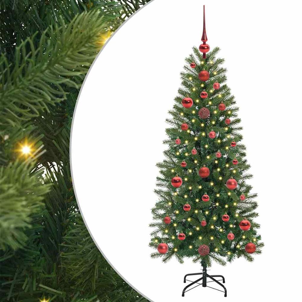 Sapin de noël artificiel vert 120 cm pe et pvc
