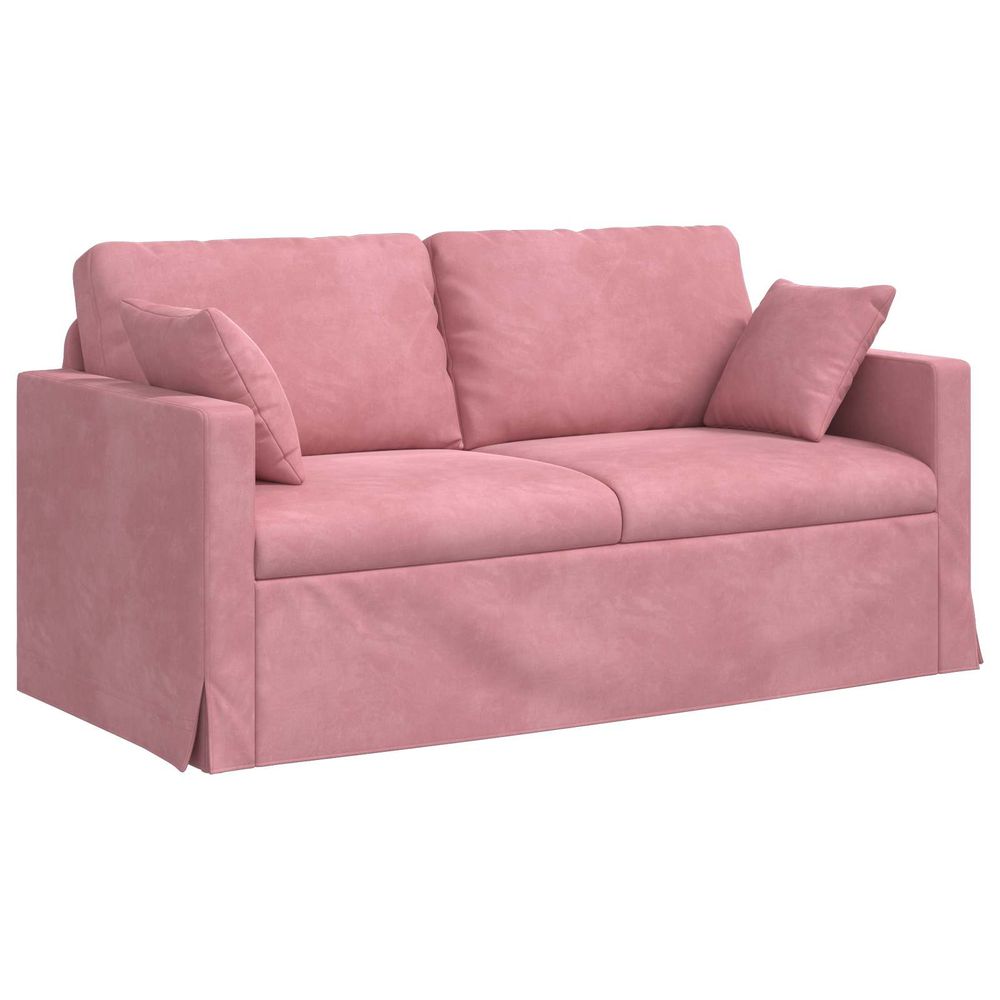 Canapé rose 158 x 78 x 80 cm velours